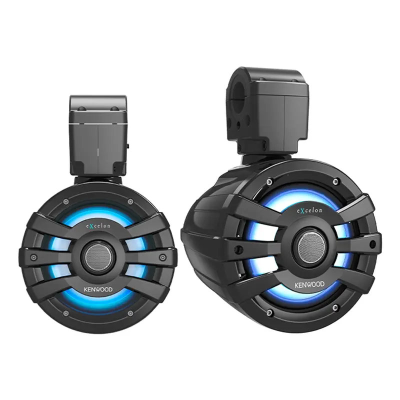 Kenwood XM65TBL 6.5 Inch 2 Way Marine & Powersports Tower Speakers - Pair (Black)