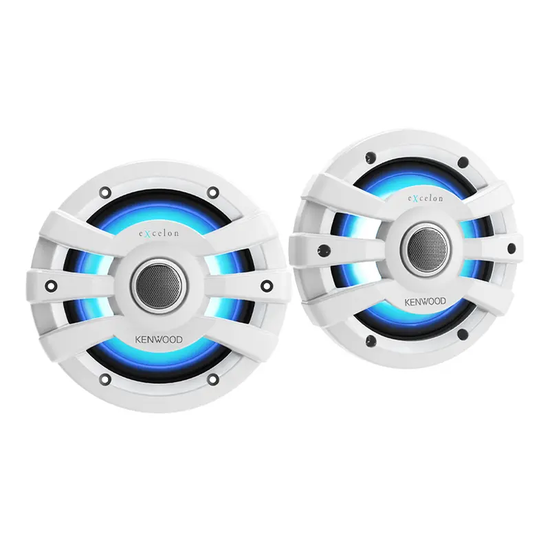 Kenwood XM65WL 6.5 Inch 2 Way Marine & Powersports Coaxial Speakers Pair (White)