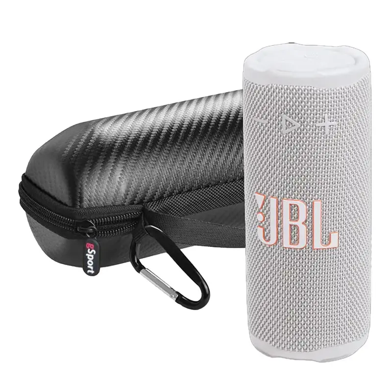 JBL Grip Compact Portable Bluetooth Speaker Bundle with gSport Case (White)