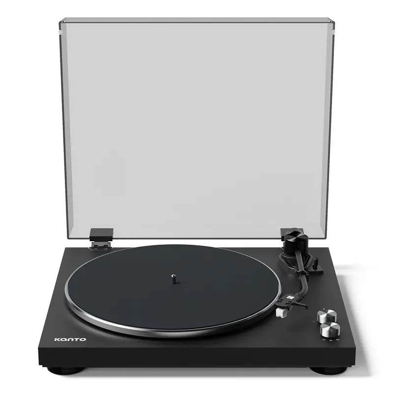 Kanto OBI3 Bluetooth 5.3 Turntable with Phono Preamp (Matte Black)