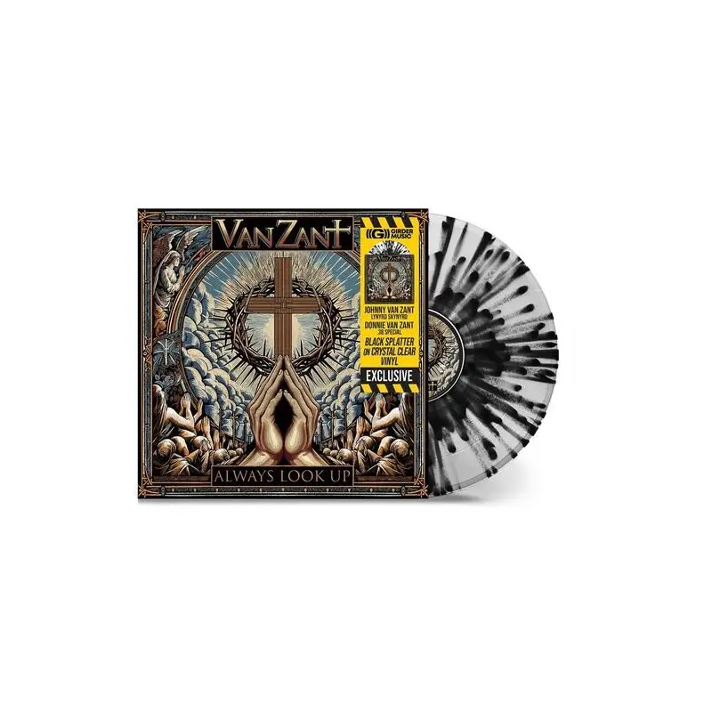 Always Look Up - Black Splatter on Crystal Clear - Vinyl LP