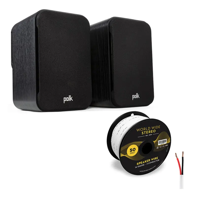 Polk Audio Signature Elite ES10 Surround Speaker Cable Bundle (Black)