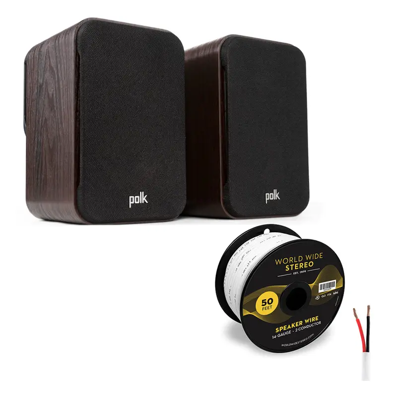 Polk Audio Signature Elite ES10 Surround Speaker Cable Bundle (Walnut)