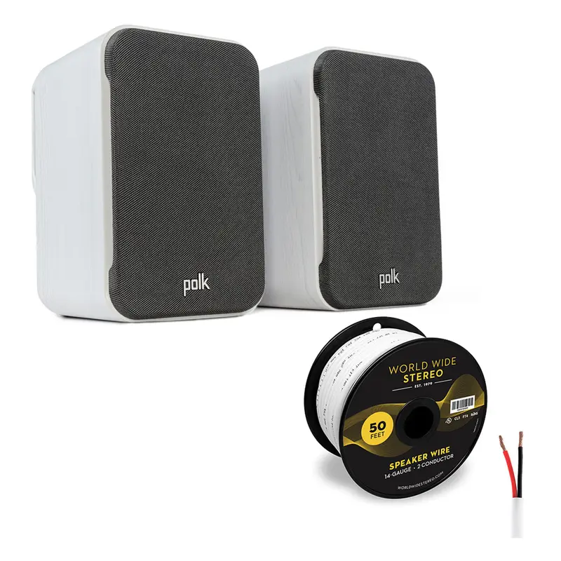 Polk Audio Signature Elite ES10 Surround Speaker Cable Bundle (White)