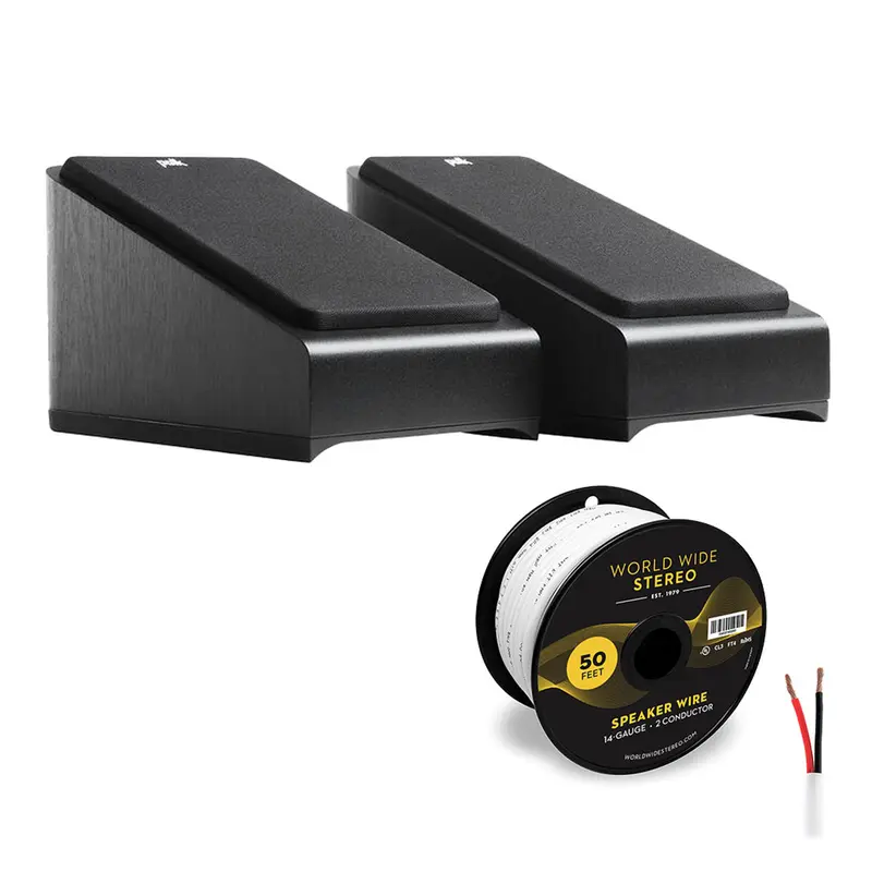 Polk Audio Signature Elite ES90 Dolby Atmos Height Speaker Cable Bundle (Black)