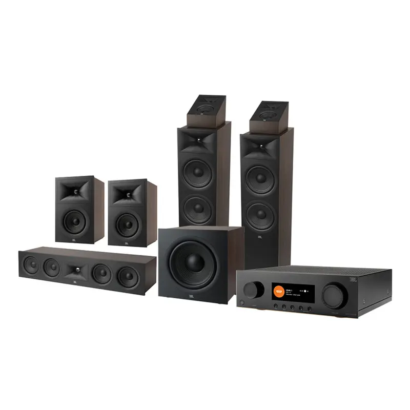 JBL Stage 5.1.2 Home Theater System with 12 in Sub and 125 Watts/Channel Receiver (Black)