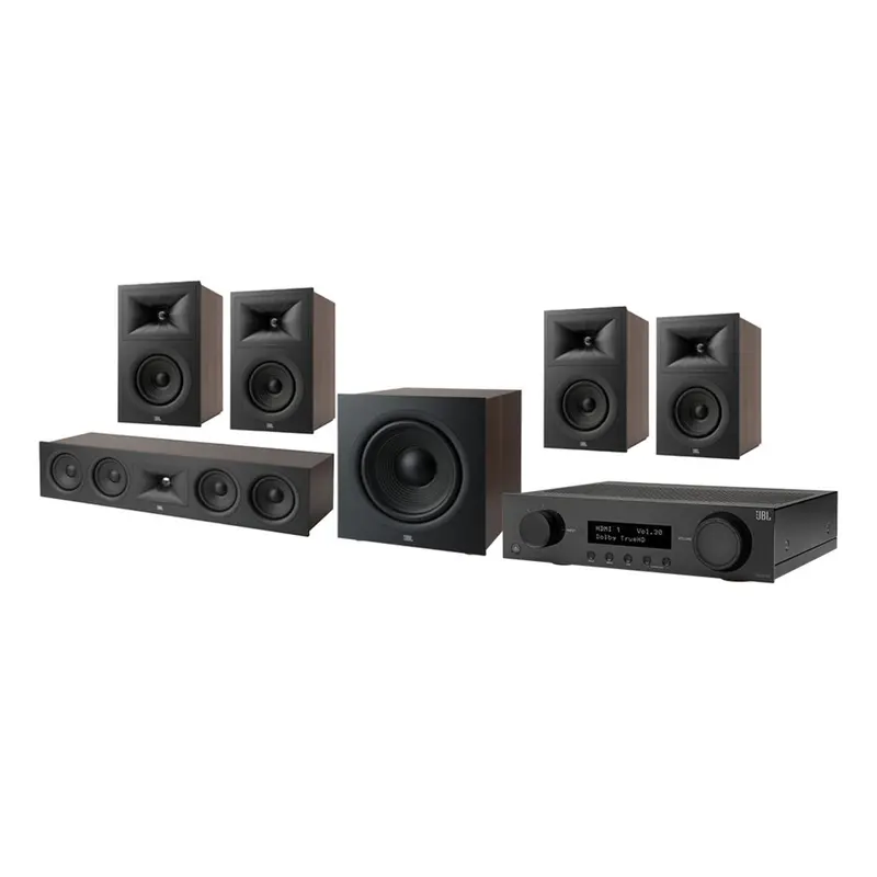 JBL Stage 5.1 Home Theater System with 10 in Sub and 75 Watts/Channel Receiver (Black)