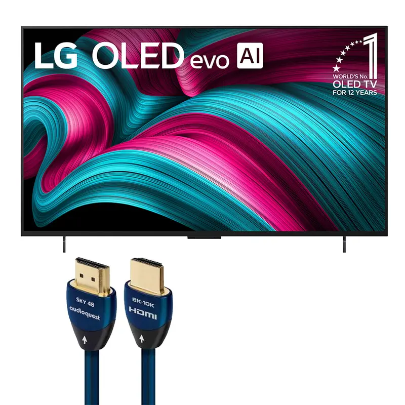 LG OLED42C5PUA 42 Inch 4K OLED evo C5 Smart TV with AudioQuest SKY 3m HDMI Cable