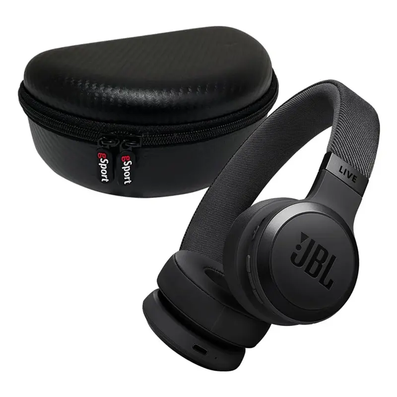JBL Live 670NC Wireless On Ear Noise Cancelling Headphone Bundle with gSport Case (Black)