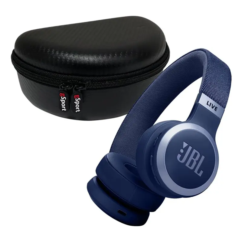 JBL Live 670NC Wireless On Ear Noise Cancelling Headphone Bundle with gSport Case (Blue)
