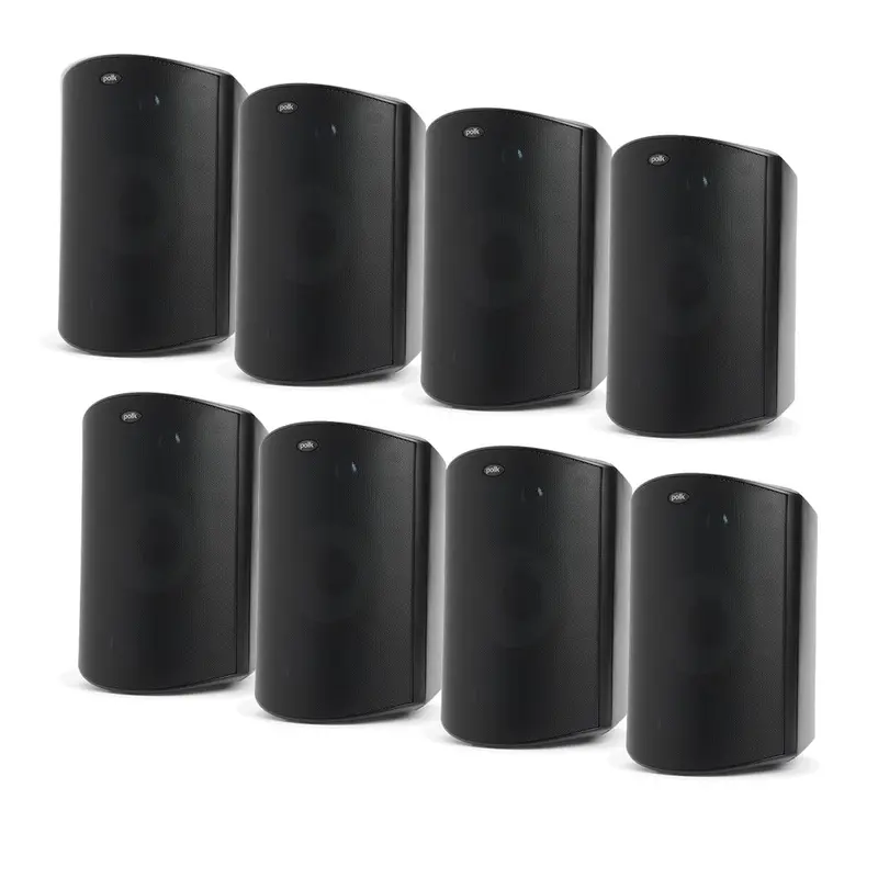 Polk Audio Atrium 8 All Weather Outdoor Loudspeakers - 8 Pack (Black)