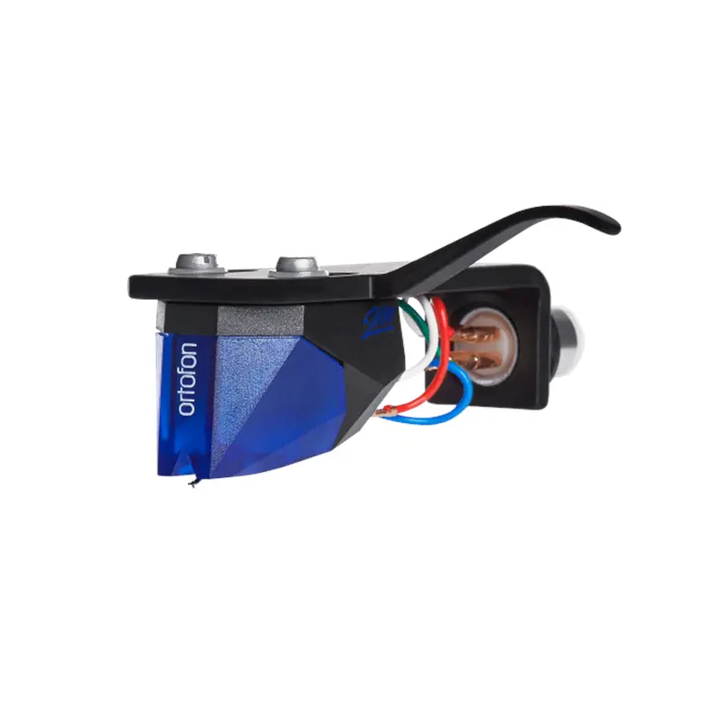 Ortofon 2M Blue Cartridge Mounted on Black SH-4 Headshell