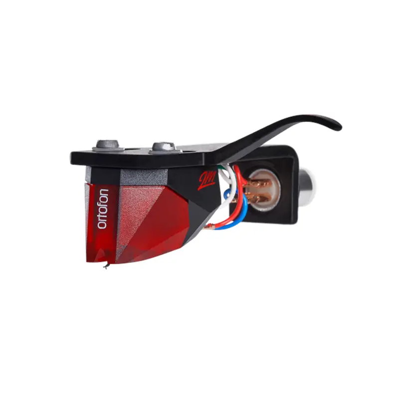 Ortofon 2M Red Cartridge Mounted on Black SH-4 Headshell