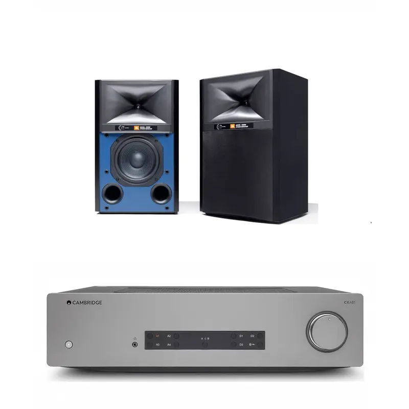 JBL 4309 6.5-inch 2-way Bookshelf Loudspeaker Pair with Cambridge Audio CXA81 Integrated Stereo Amplifier Bundle