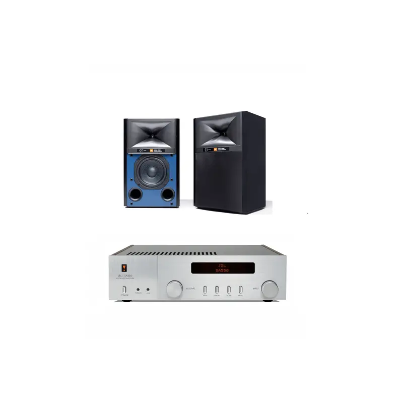 JBL 4309 6.5-inch 2-way Bookshelf Loudspeaker Pair with JBL SA550 Integrated Amplifier Bundle