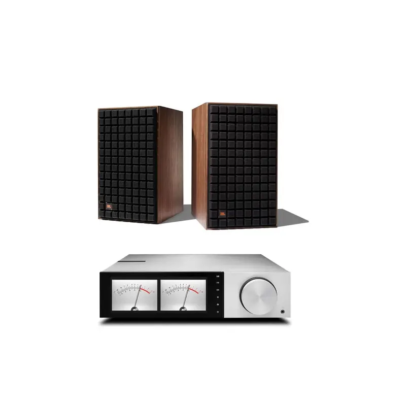 JBL L82 Classic 8 Inch 2-way Bookshelf Loudspeaker Pair with Cambridge Audio Evo 150 Delorean Edition Integrated Amplifier Bundle