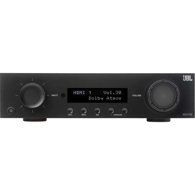 JBL MA710 7.2 Channel 8K A/V Receiver with Bluetooth, Wi-Fi, Apple Airplay 2, Google Cast, and Dolby Atmos