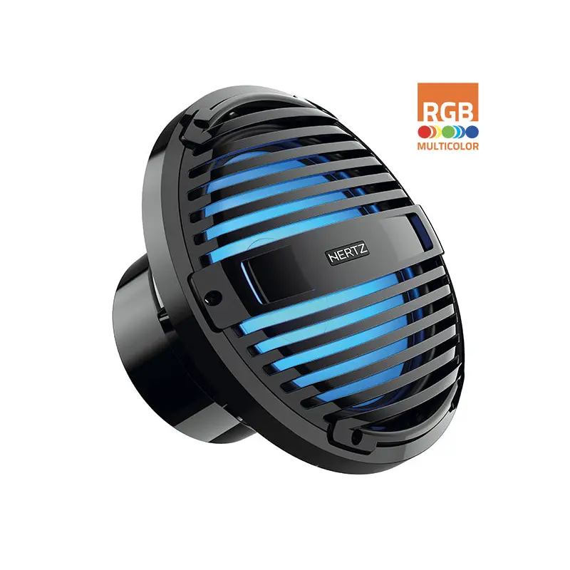 Hertz HMS 10 B4-LD-C 10" 4 Ohm Infinite Baffle Marine Subwoofer with RGB LEDs and Black Grill (Each)
