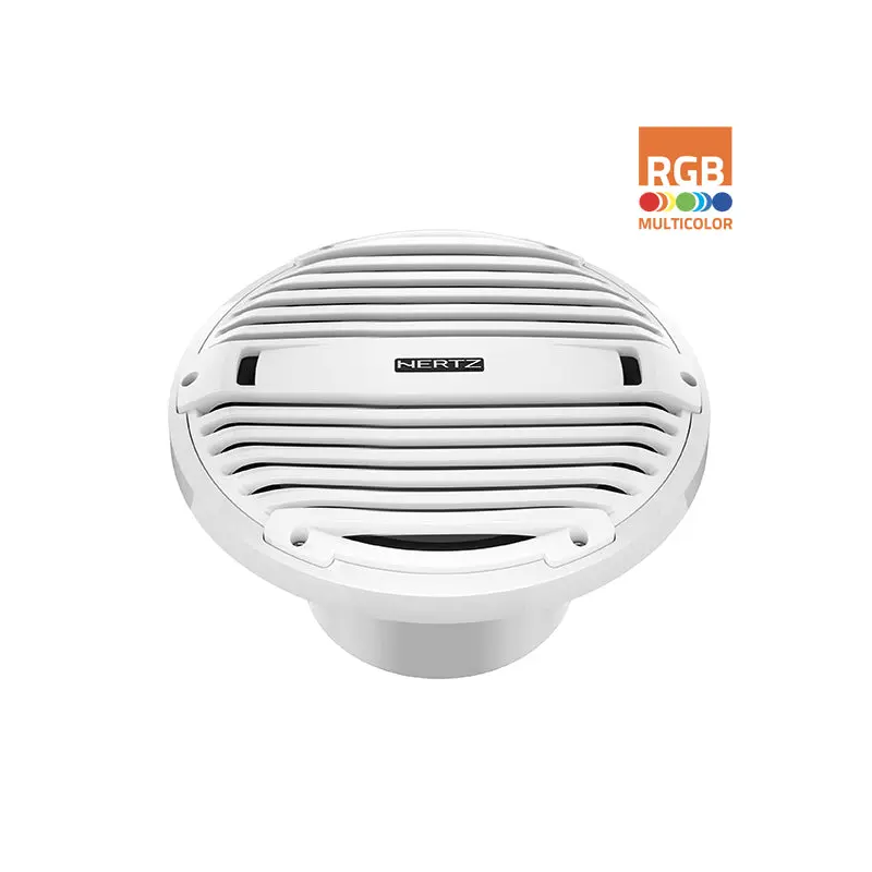 Hertz HMS 12 B4-LD-W 12" 4 Ohm Infinite Baffle Marine Subwoofer with RGB LEDs and White Grill (Each)