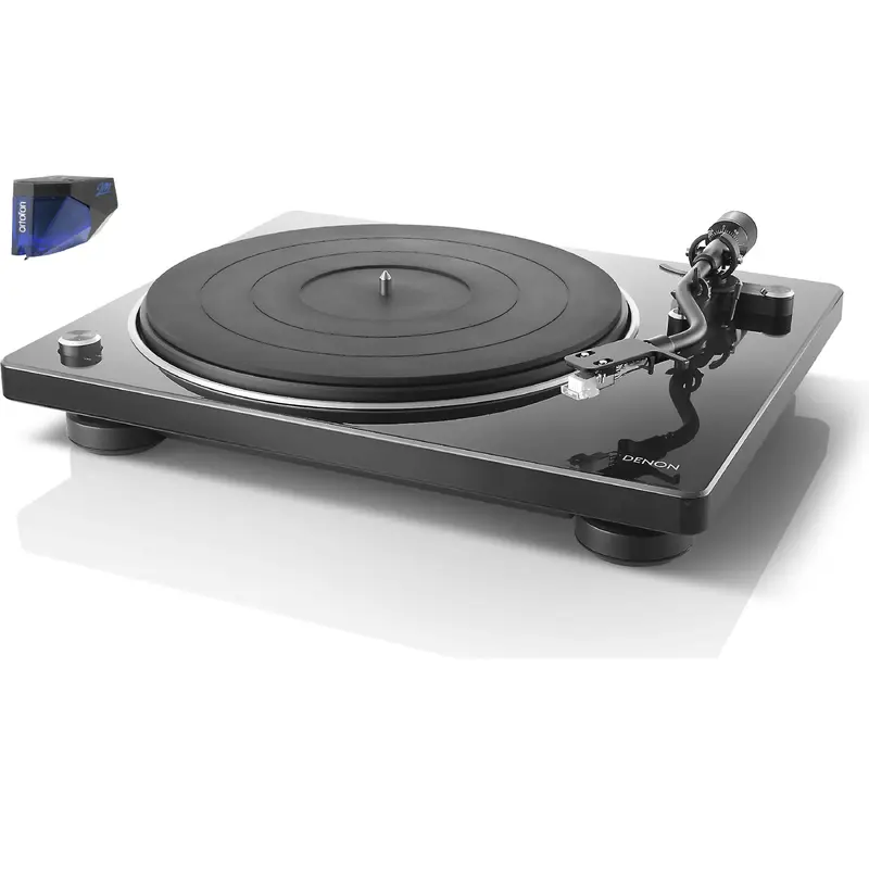 Denon DP-400 Turntable with Ortofon 2M Blue Phono Cartridge Bundle