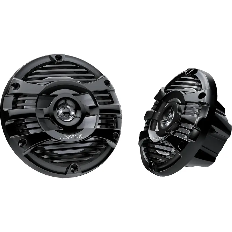 Kenwood KFC-1653MRB 6.5" 2-Way Black Marine Coaxial Speaker (Pair)