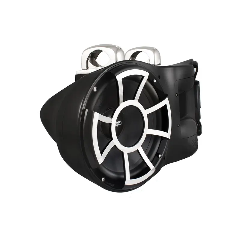 Wet Sounds REV 410 B-FC SS V2 Revolution Series Dual 10" Black Tower Speaker with TC3 Fixed Clamps