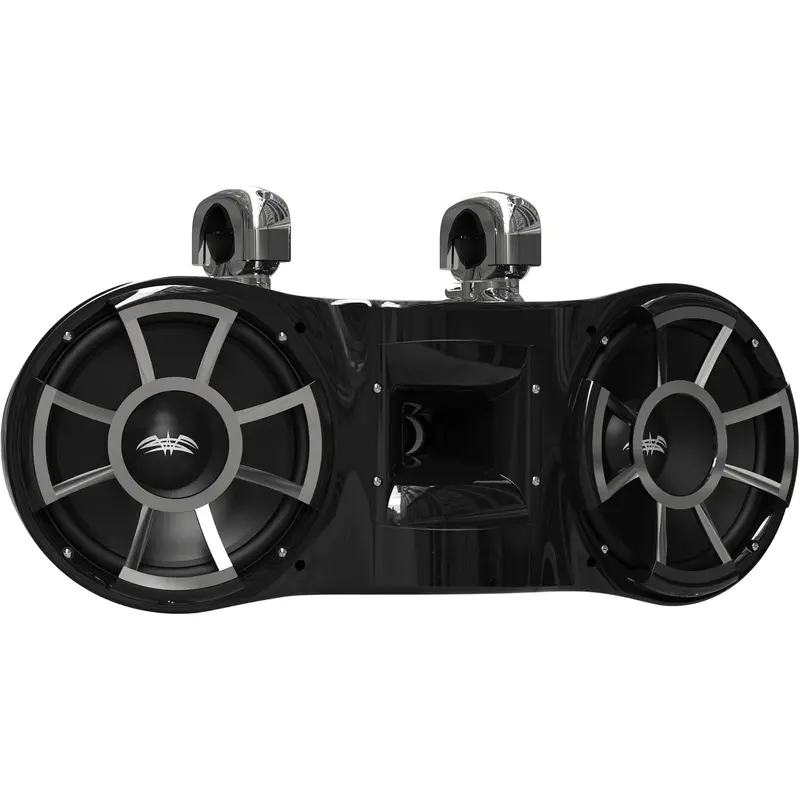 Wet Sounds REV 410 B-SC V2 Revolution Series Dual 10" Black Tower Speaker with TC3 Swivel Clamps