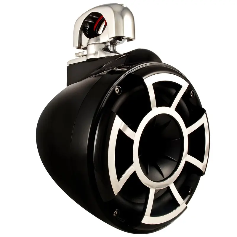 Wet Sounds REV 8 B-SC V2 Revolution Series 8" Black Tower Speaker with TC3 Swivel Clamps (Pair)