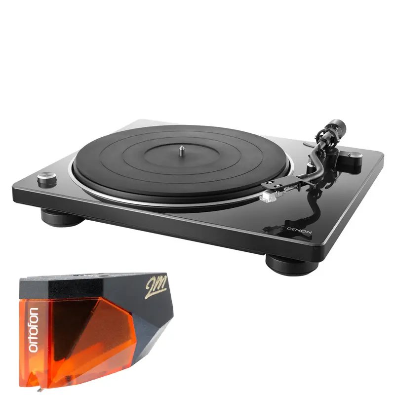 Denon DP-400 Turntable with Ortofon 2M Bronze Phono Cartridge Bundle