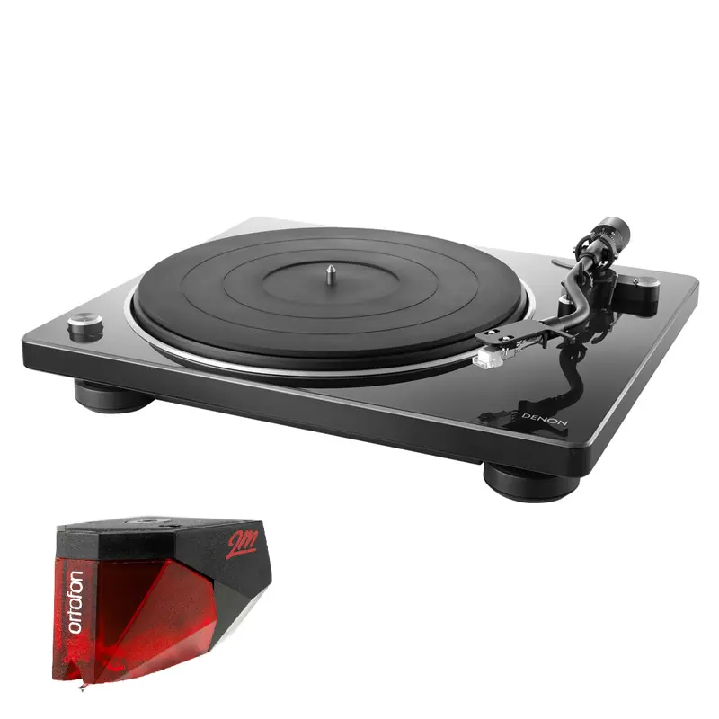 Denon DP-400 Turntable with Ortofon 2M Red Phono Cartridge Bundle