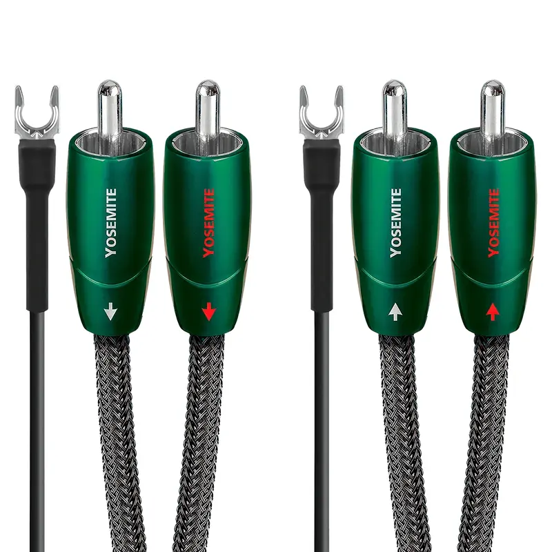 AudioQuest Yosemite Turntable Cable RCA to RCA with Ground