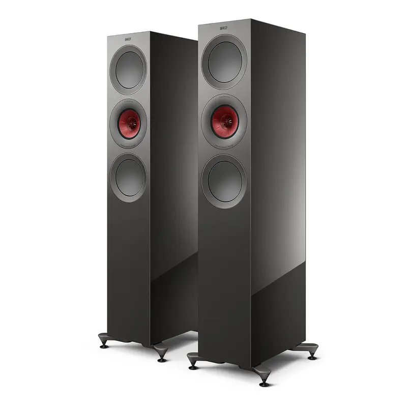 KEF R7 Meta Floorstanding Speaker - Pair (Gloss Titanium Limited Edition)
