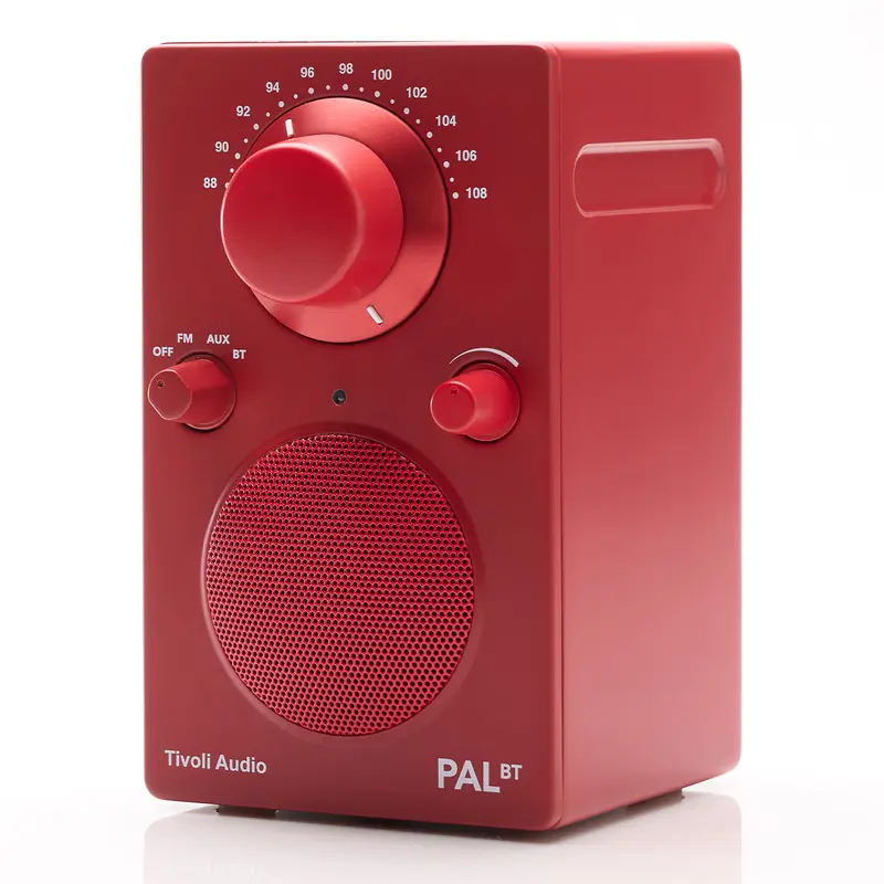 Tivoli Audio PAL BT Bluetooth FM Portable Radio and Speaker - Gen 3 (Red)