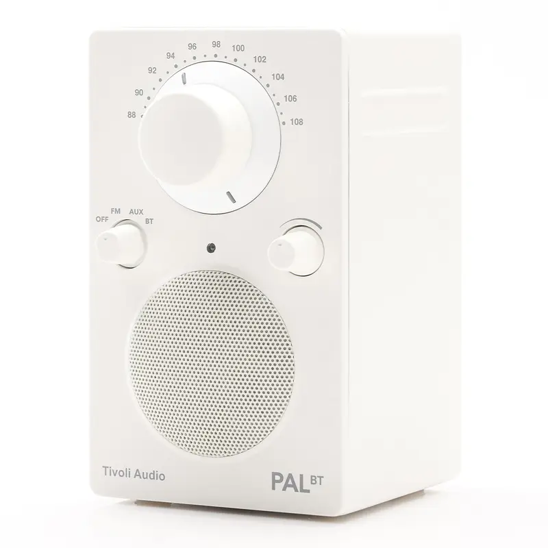Tivoli Audio PAL BT Bluetooth FM Portable Radio and Speaker - Gen 3 (White)