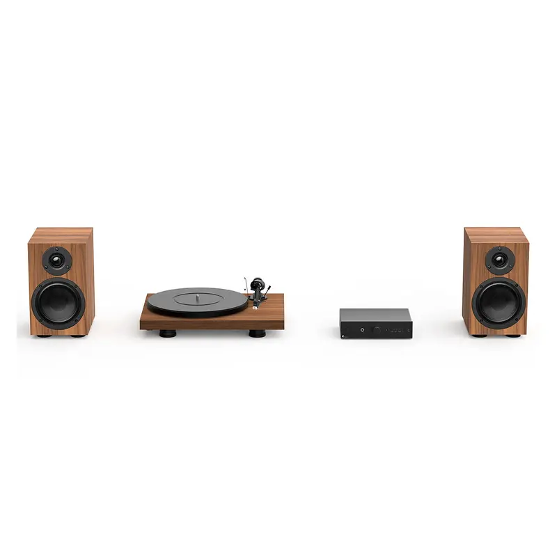 Pro-Ject Colorful Audio System with Debut Carbon EVO Turntable (Walnut)