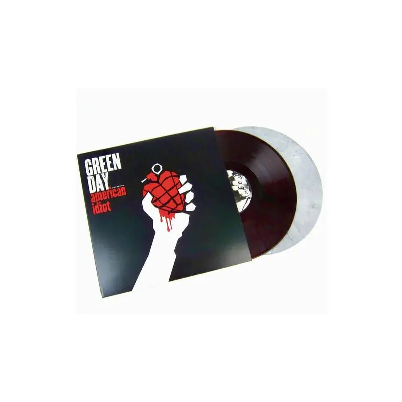 American Idiot - Limited Colored Vinyl with LP1 pressed on Red with Black swirl & LP2 pressed on White with Black swirl - Vinyl LP